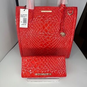 Brahmin regular Caroline candy apple all over snake and Ady wallet